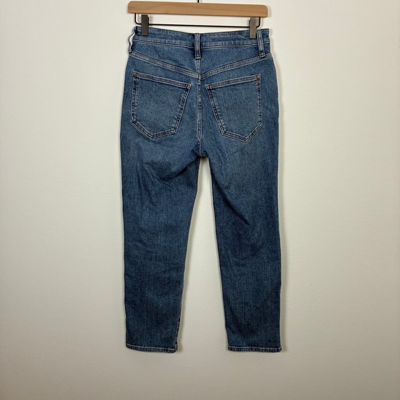 Madewell Curvy Stovepipe Jeans Medium Indigo High Rise Straight Leg 27 Petite - Picture 4 of 8